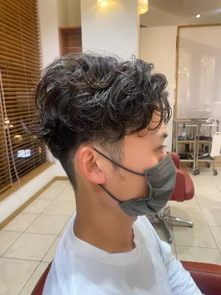 ショート パーマ メンズ 金沢美容室 KUSHUKAのヘアスタイル