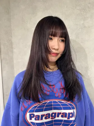 セミロング カラー ayano/パーマ/ 暖色カラーのヘアスタイル