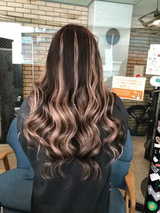 ロング カラー 下妻 カラーエクステ難波のヘアスタイル