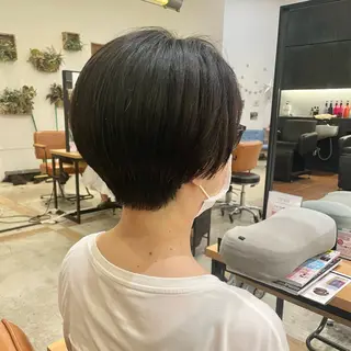 ショート 似合わせ♡レイヤー/ 暖色艶カラー/moeのヘアスタイル