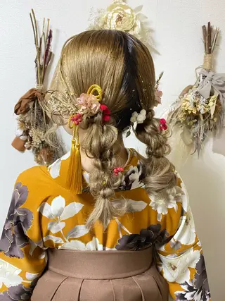 ヘアアレンジ ヘアアンドメイクムタ 新居のヘアスタイル