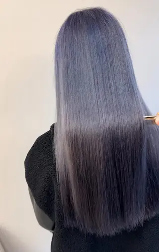 ロング カラー パーマ ブリーチ矯正💐 ミルクティー💐ナオのヘアスタイル