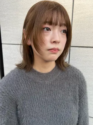 ミディアム カラー 高畑 恵莉 👒 暖色 / 艶髪 🧺のヘアスタイル
