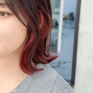 ミディアム i.+OMOTESANDO所属・mei / 艶カラー ミディアム レイヤーのヘアスタイル