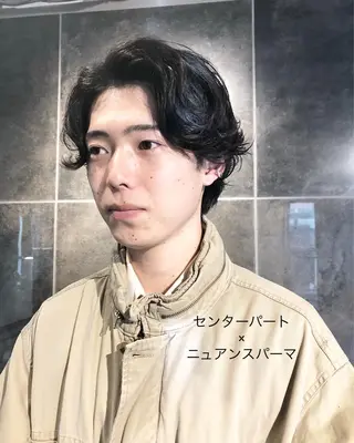 パーマ ヘアアレンジ メンズ ainico+所属・メンズ特化✂️栗原 侑也のヘアスタイル