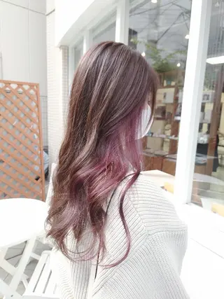 ロング カラー nagane sayakaのヘアスタイル