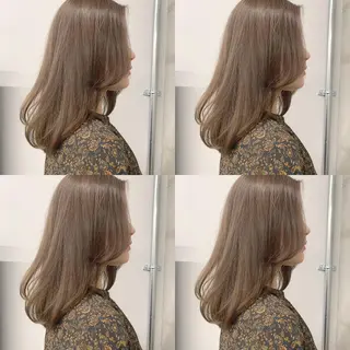 ミディアム カラー 透明感/オリーブ/ グレージュ/YUKAのヘアスタイル