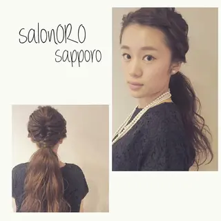 ロング ヘアアレンジ toiro by lien hair atelier所属・池田 真由美のヘアスタイル