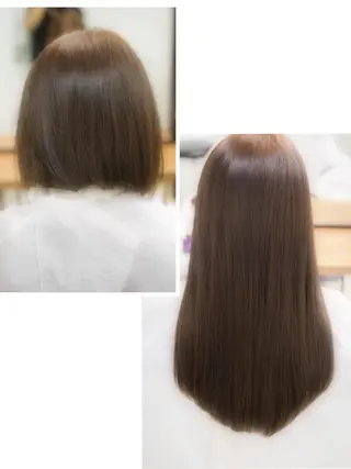 ショート カラー FÜRSTIN所属・西村髪質改善 ブリーチ縮毛矯正のヘアスタイル