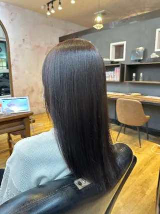 セミロング カラー 荻野 翔太朗のヘアスタイル