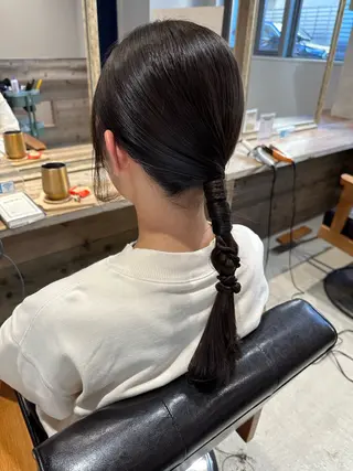 ロング カラー ヘアアレンジ GO TODAY  SHAiRE SALON岡山所属・Sana/ 耳ツボ/インナーのヘアスタイル