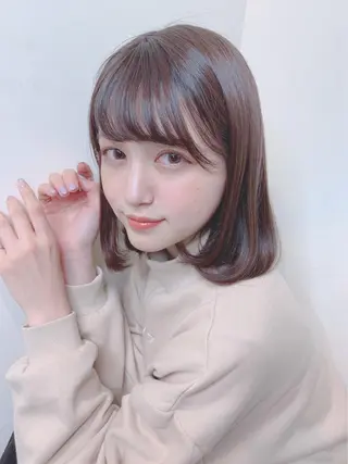 ミディアム カラー パーマ ヘアアレンジ 【公式】amble luxe池袋東口🩷のヘアスタイル