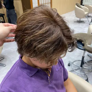 ショート カラー メンズ UNIX所属・村上翼/ハンサム ショート/パーマのヘアスタイル