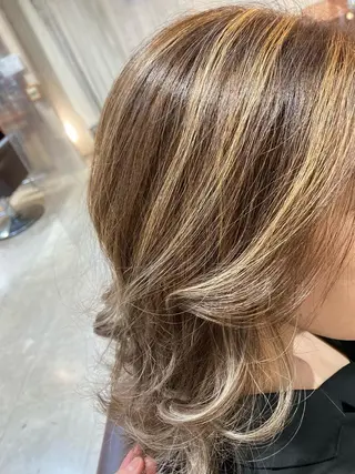 セミロング カラー 髪質改善/透明感 カラー/内藤有須加のヘアスタイル
