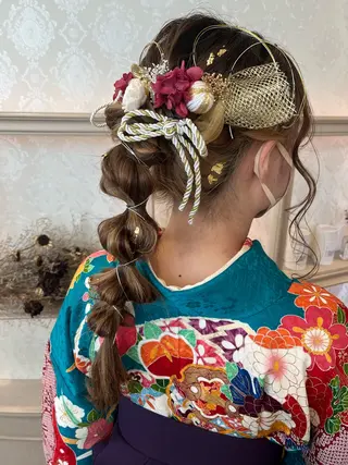 セミロング ヘアアレンジ 透明感カラー/ 髪質改善/着付けのその他イメージ