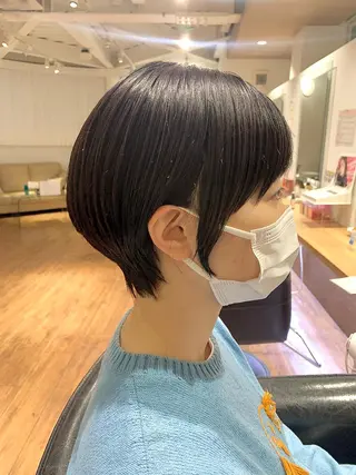 ショート コテ巻きパーマ/韓国 パーマ/佐野のヘアスタイル