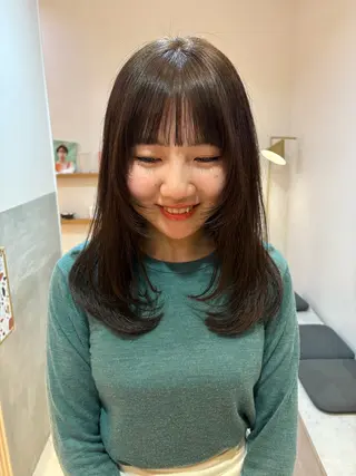 ミディアム 似合わせ/ベージュ /レイヤー/りほ🤍のヘアスタイル