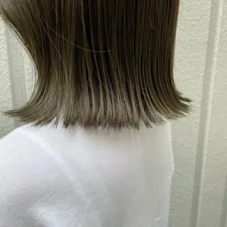 ミディアム カラー 韓国ナチュラル・ ベージュ/落合夏希のヘアスタイル