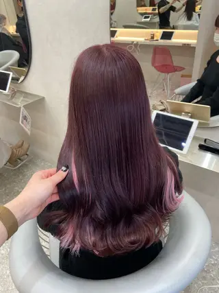 ロング カラー 新宿/韓国ヘア 中明度カラー/かやのヘアスタイル