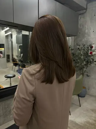 ミディアム カラー レイヤー/柔色 カラー/SAkiのヘアスタイル