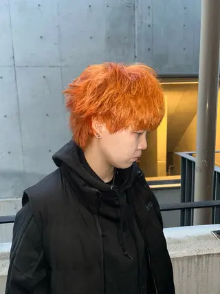 ロング カラー エフェクトブリーチ／ レイヤーカット／翔のヘアスタイル