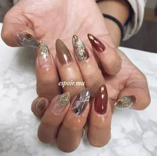 ロング ネイル espoir. muのネイルデザイン