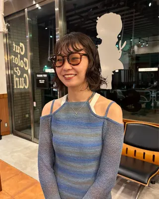 ショート パーマ SASAnagano 堀内未梨のヘアスタイル