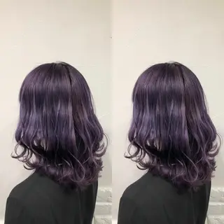セミロング カラー ヘアアレンジ メンズ キッズ 💟Chloe原宿店 🩶ハイトーンのヘアスタイル