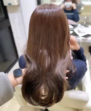 セミロング Euphoria 新宿店所属・大人girly ベージュ/ふたば🌱のヘアスタイル