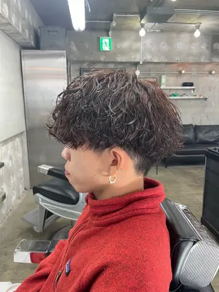 ショート パーマ メンズ 亀井隆汰/メンズ専門 パーマ特化美容師のヘアスタイル
