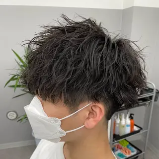 パーマ メンズ ボブ/レイヤー/透明 感カラー/dai🌿のヘアスタイル