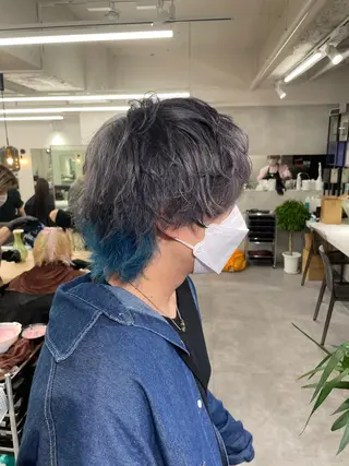 ショート カラー メンズ ブリーチ特化 ハイトーンRYOYAのヘアスタイル