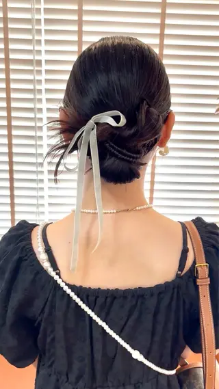 ロング ヘアアレンジ bright所属・miku ヘアセット/着付けのヘアスタイル
