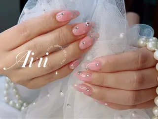 ネイル ネイルサロンAiri 長さ出し·シンプルのネイルデザイン