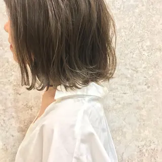 ミディアム カラー HARUNA🤍 大人ショートヘアのヘアスタイル
