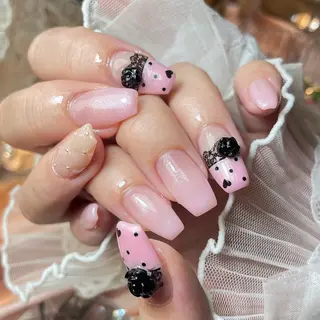 ネイル 23時まで❤︎韓国、 ワンホンネイルのネイルデザイン