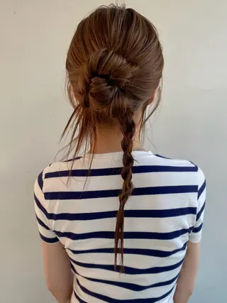 ロング ヘアアレンジ 🎀韓国レイヤー 🎀白石菜々のヘアスタイル