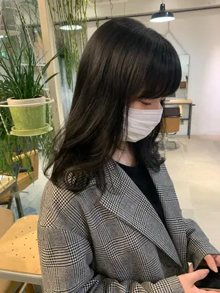 セミロング カラー REINA☁️透明感 カラー/ぷつっと♡のヘアスタイル