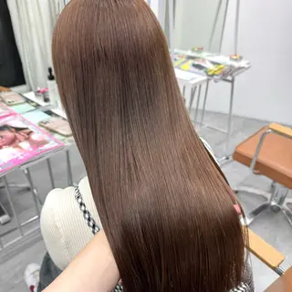 ロング カラー ヘアアレンジ ブリーチなしカラー /ベージュ/安形翔のヘアスタイル