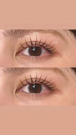 マツエク・マツパ NORA hinataのマツエク・マツパデザイン