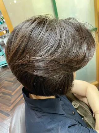 ミディアム カラー katae sayoriのヘアスタイル