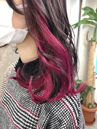 セミロング 所渉/韓国レイヤー /ウルフカットのヘアスタイル