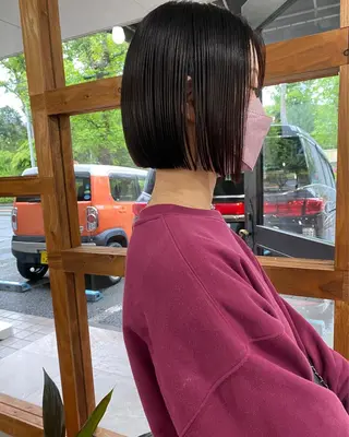 ショート なぎ🌿.∘[ボブ, ニュアンスカラー]のヘアスタイル