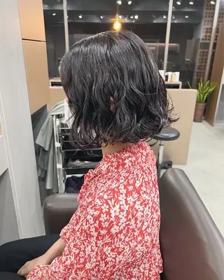 パーマ ボブパーマコテ巻き風 パーマNo1深江秀平のヘアスタイル