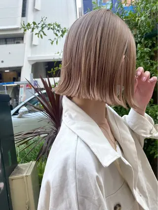 ミディアム ♥️ボブ/ブリーチ なしカラー/mahoのヘアスタイル