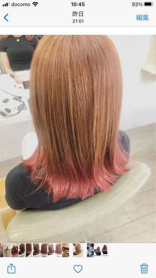 セミロング カラー hair＆make SENSE所属・伴 香織のヘアスタイル