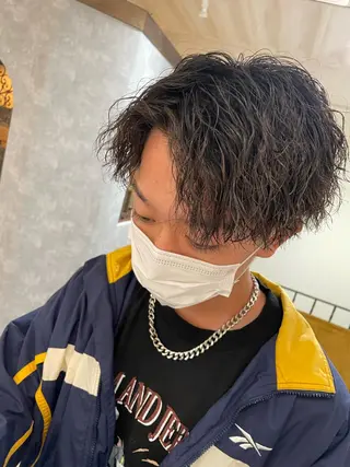 ミディアム パーマ メンズ men's hair salon Rude所属・木村 茜美のヘアスタイル
