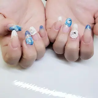 セミロング ネイル クロキ 。のネイルデザイン