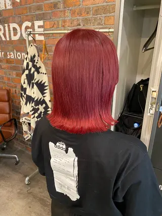 ミディアム カラー the BRIDGE 加藤みのりのヘアスタイル