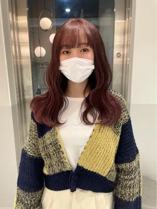 ミディアム カラー ヘアアレンジ satsuki 暖色・ブラウンカラーのヘアスタイル